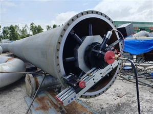 Machine de réparation de face d'étanchéité de bride sur site pour le traitement de réparation de conduite d'eau ASME